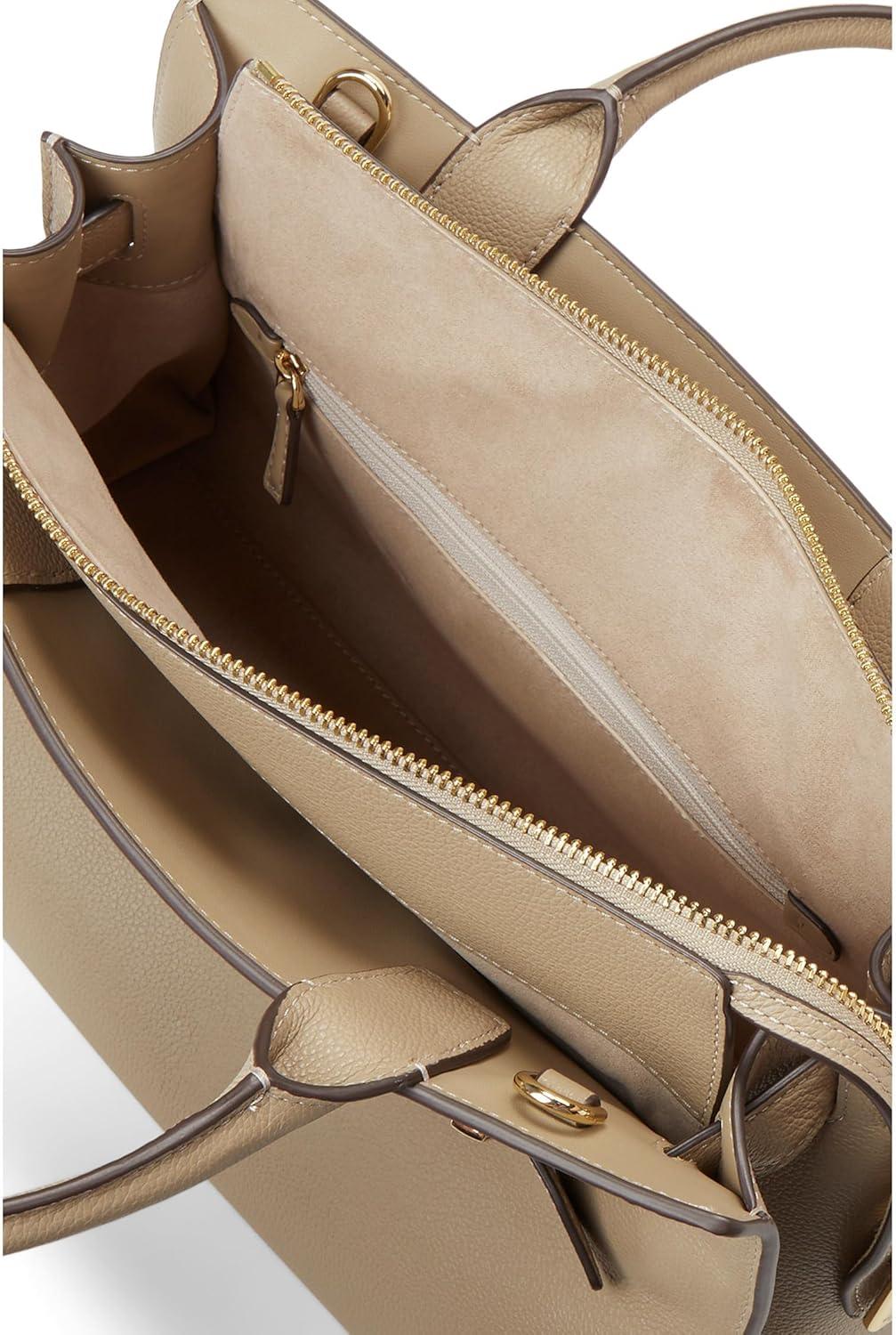 image:imagekate spade new york womens Deco Pebbled Leather Medium SatchelTimeless Taupe
