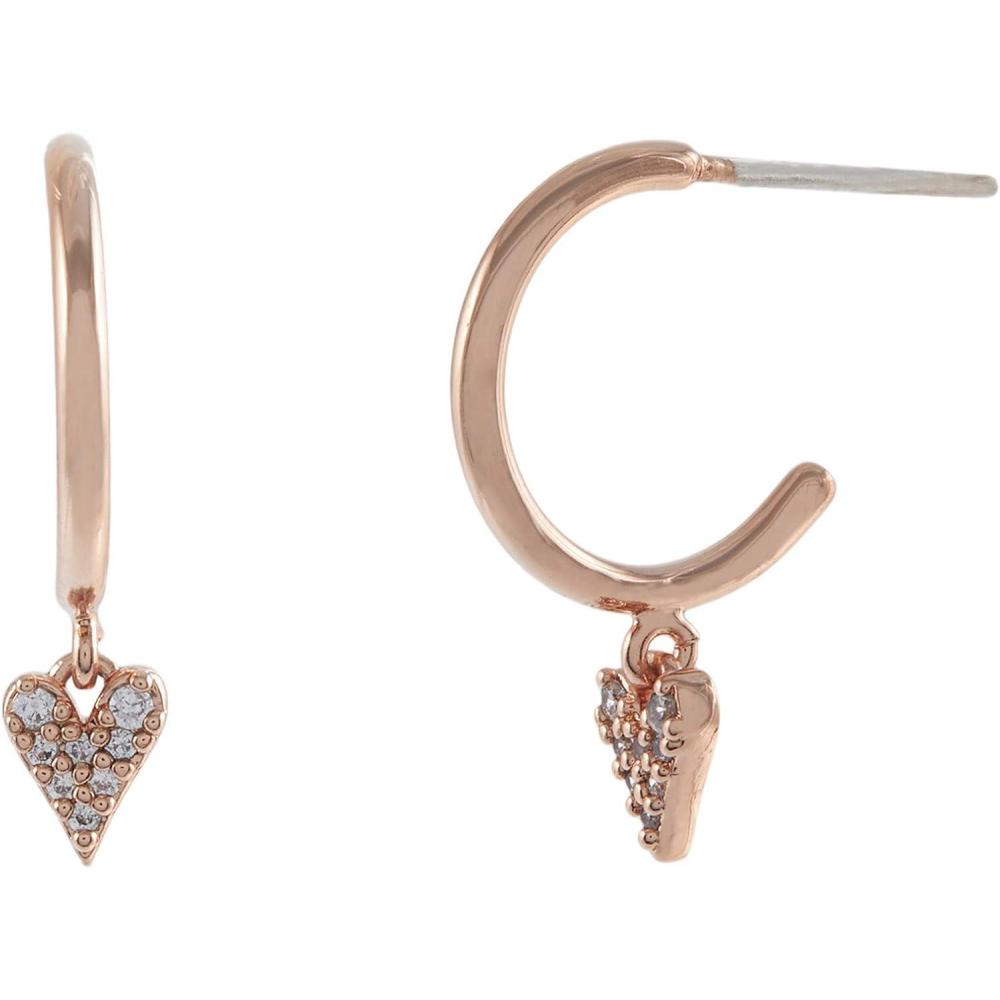 image:imageKate Spade New York Sweetheart Huggies EarringsClearRose Gold