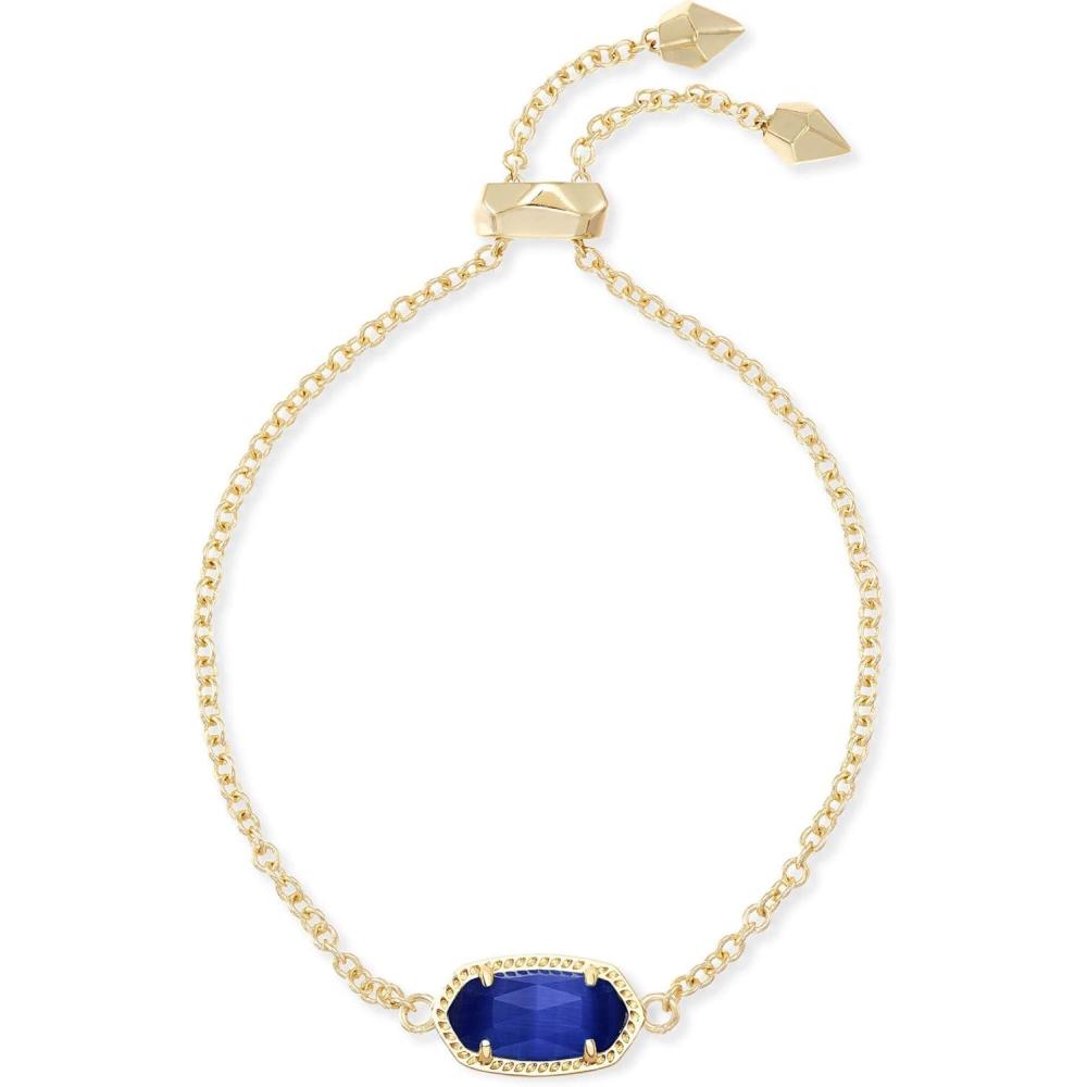 image:imageKendra Scott Elaina Adjustable Chain Bracelet for Women Fashion Jewelry GoldPlatedGOLD COBALT CATS EYE