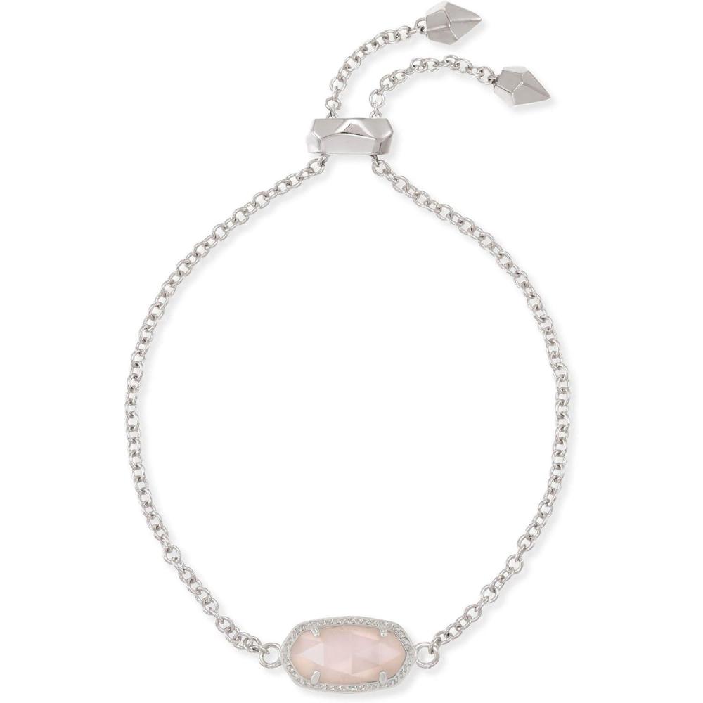 image:imageKendra Scott Elaina Adjustable Chain Bracelet for Women Fashion Jewelry GoldPlatedRHODIUM ROSE QUARTZ