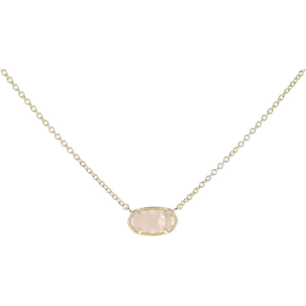 image:imageKendra Scott Grayson Stone Pendant Necklace Brass Construction 14K Gold Plating Lobster ClaspGold Rose Quartz