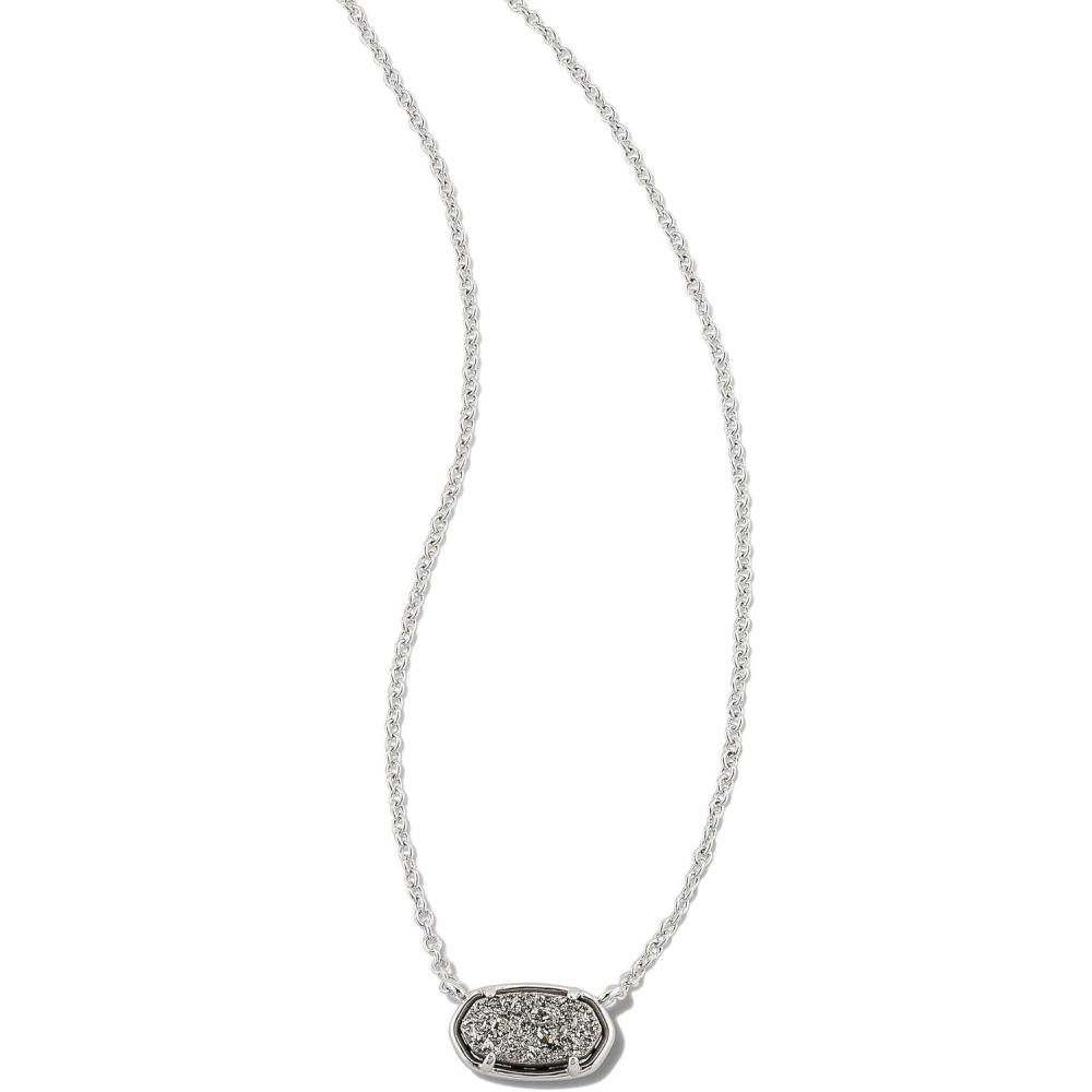 image:imageKendra Scott Grayson Stone Pendant Necklace Brass Construction 14K Gold Plating Lobster ClaspRHODIUM PLATINUM DRUSY