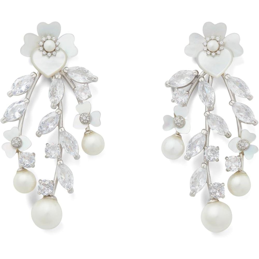 image:imagekate spade new york Precious Pansy Cluster EarringsCreamSilver Chandelier