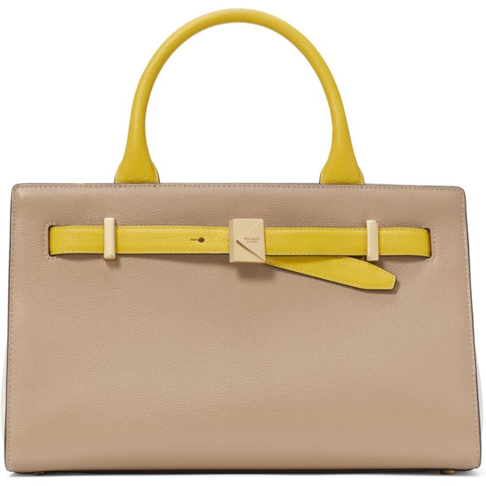 image:imagekate spade new york womens Deco Pebbled Leather Medium SatchelColorblocked Tigers Eye Multi