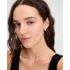 kate spade new york My Love Heart Huggies(Clear/Gold Studs)