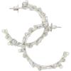 kate spade new york Precious Pansy Cluster Earrings(Cream/Silver Hoops)