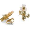 kate spade new york Precious Pansy Cluster Earrings(Green Studs)