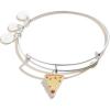 Alex and Ani Food Expandable Bangle for Women, You Have a Pizza My Heart Charm, Shiny Silver Finish, 2 to 3.5 in