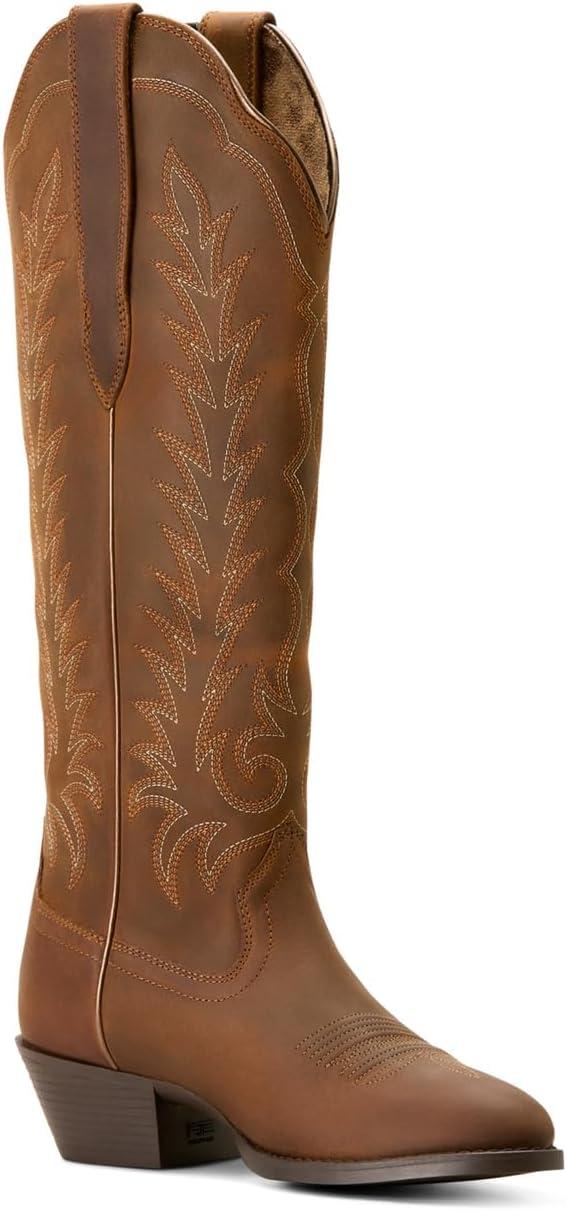 image:imageARIAT womens Heritage R Toe Tall Stretchfit Western BootDistressed Brown