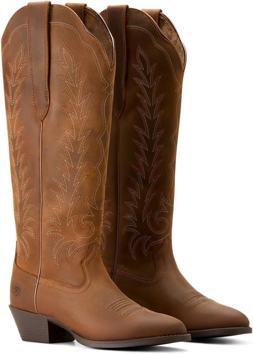 image:imageARIAT womens Heritage R Toe Tall Stretchfit Western BootDistressed Brown