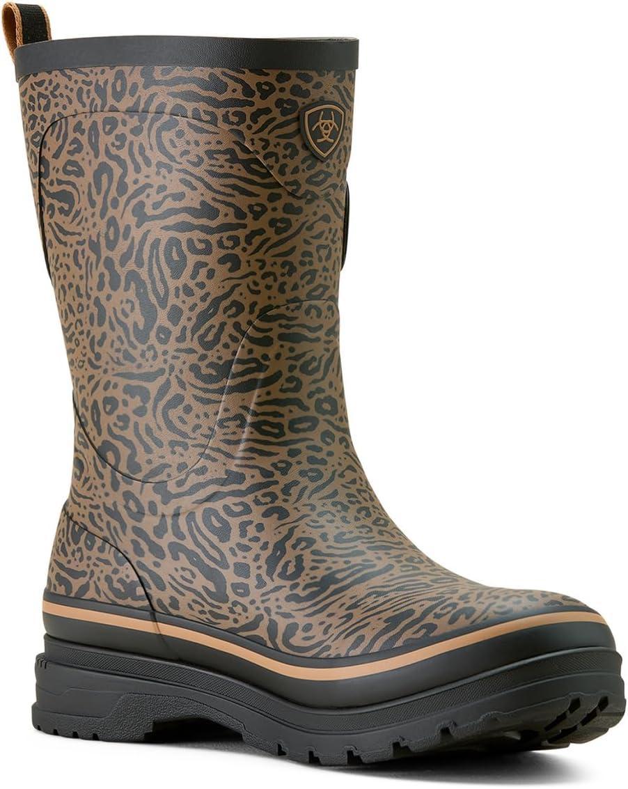 image:imageARIAT womens Kelmarsh Mid Rubber BootOcelot Print