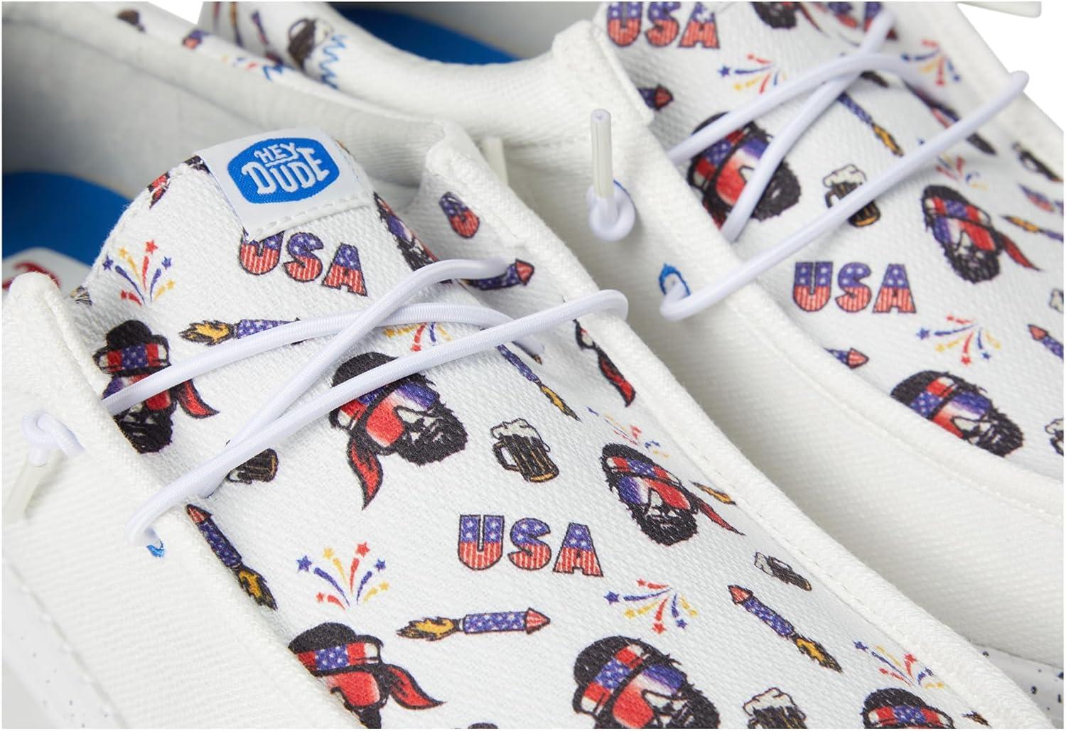 image:imageHEYDUDE Mens Wally Funk Americana PartyWhiteMulti