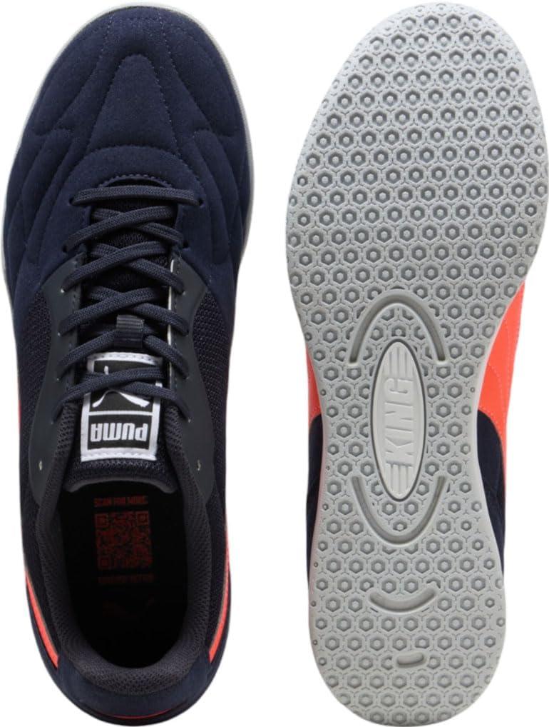 image:imagePuma Mens King Top Indoor Trainer Soccer ShoesNew NavyGlowing RedSilver Mist