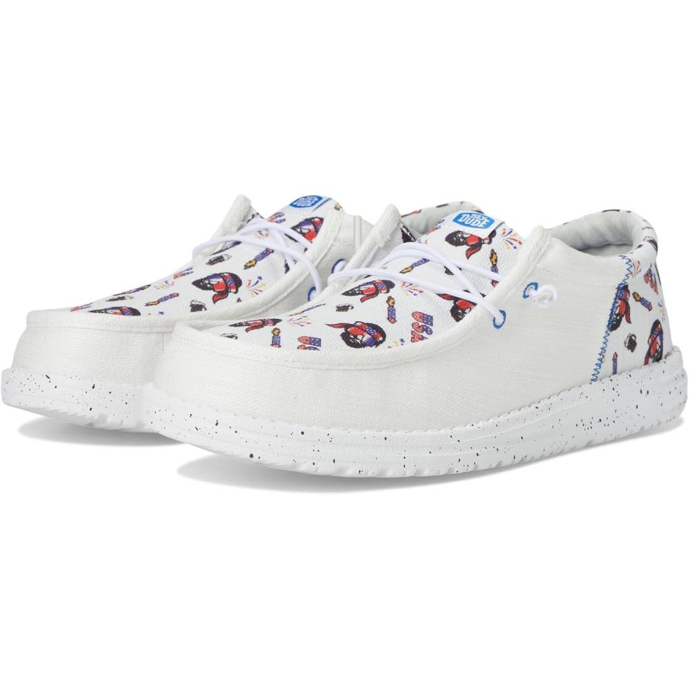 image:imageHEYDUDE Mens Wally Funk Americana PartyWhiteMulti