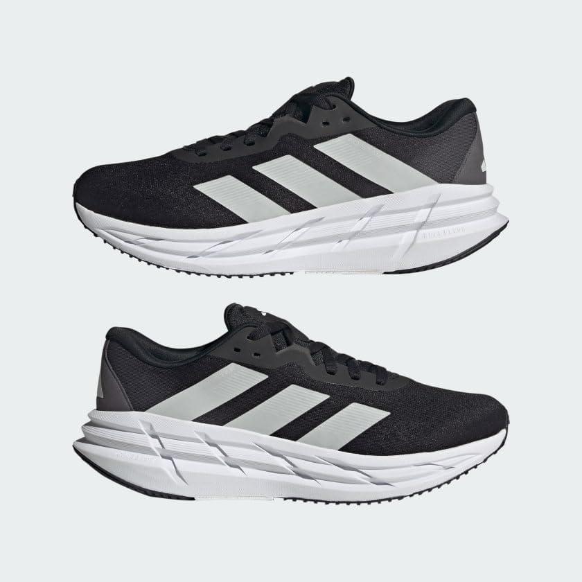 image:imageAdidas Mens Adistar 3 Running ShoesBlackWhiteGrey