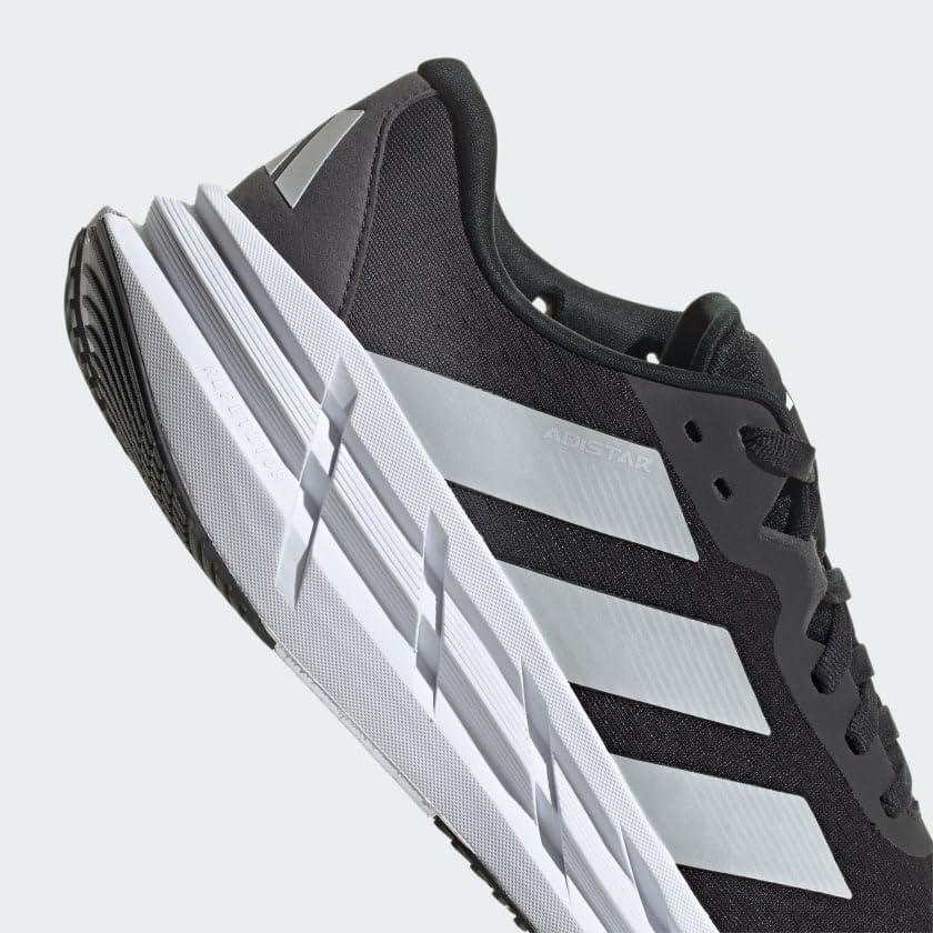 image:imageAdidas Mens Adistar 3 Running ShoesBlackWhiteGrey
