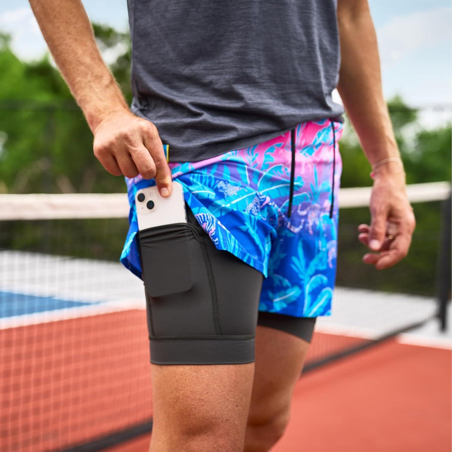 image:imageChubbies Ultimate Training Shorts Mens Gym Shorts and Activewear AntiChafing Compression Liner Elastic Waist 5 PocketsPink