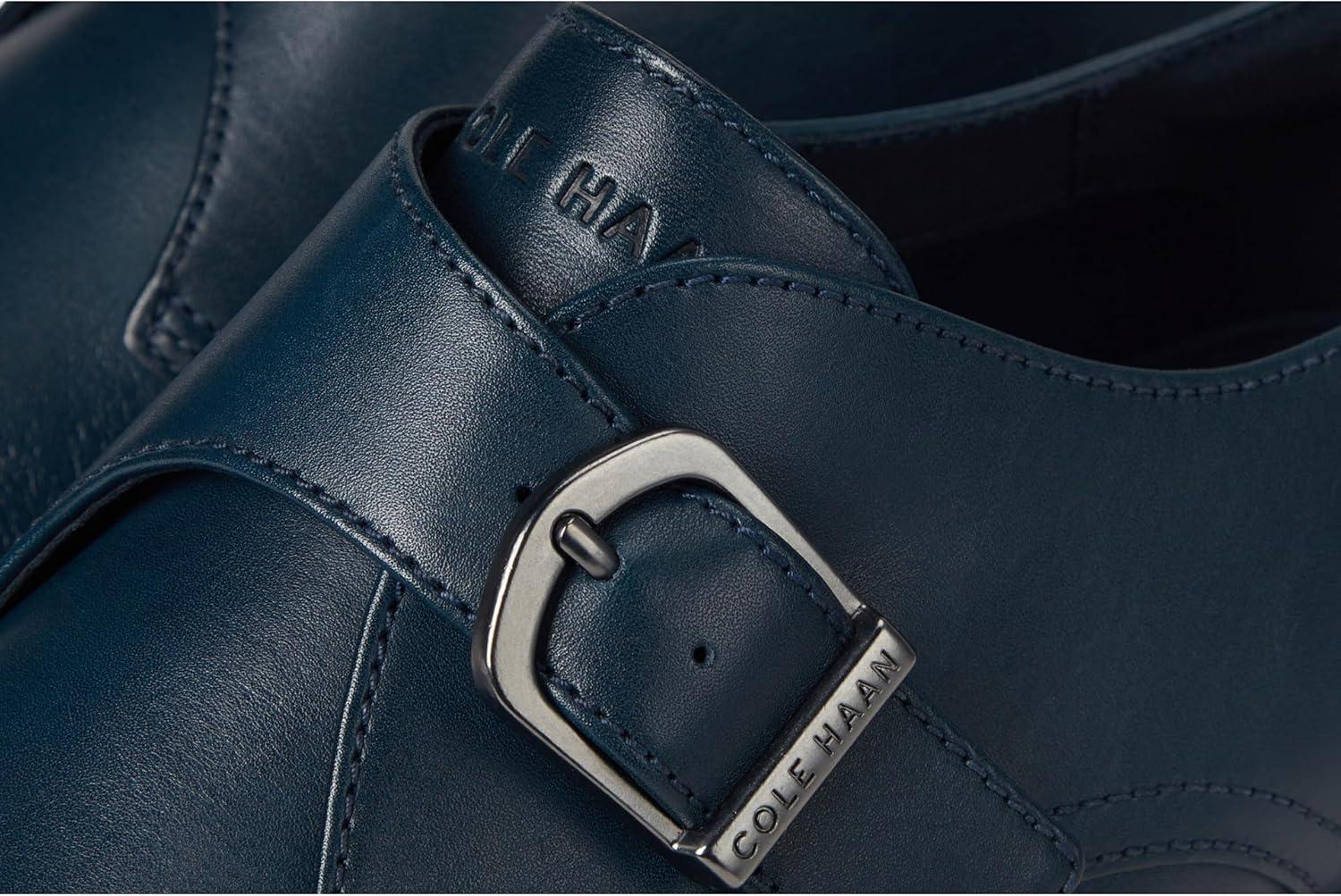 image:imageCole Haan Mens 2Zerogrand Monk StrapNavy BlazerGray Pinstripe