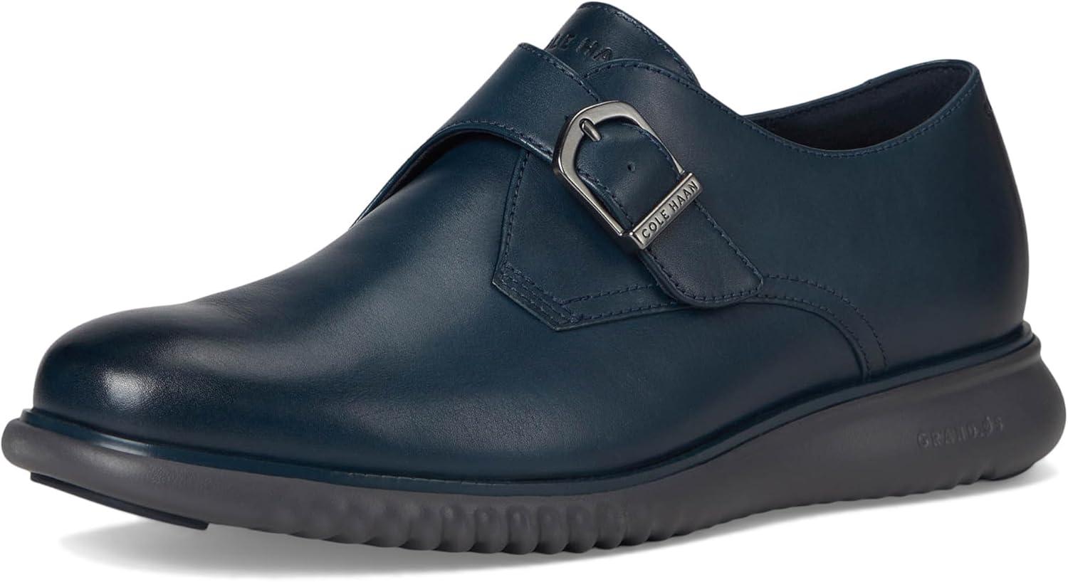 image:imageCole Haan Mens 2Zerogrand Monk StrapNavy BlazerGray Pinstripe