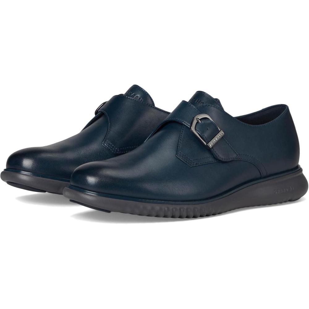 image:imageCole Haan Mens 2Zerogrand Monk StrapNavy BlazerGray Pinstripe
