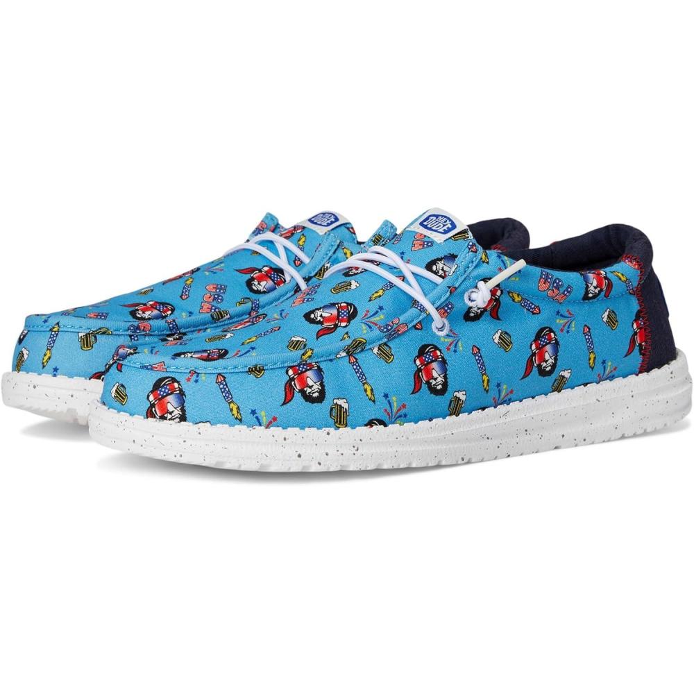 image:imageHEYDUDE Mens Wally Americana PartyVista BlueMulti