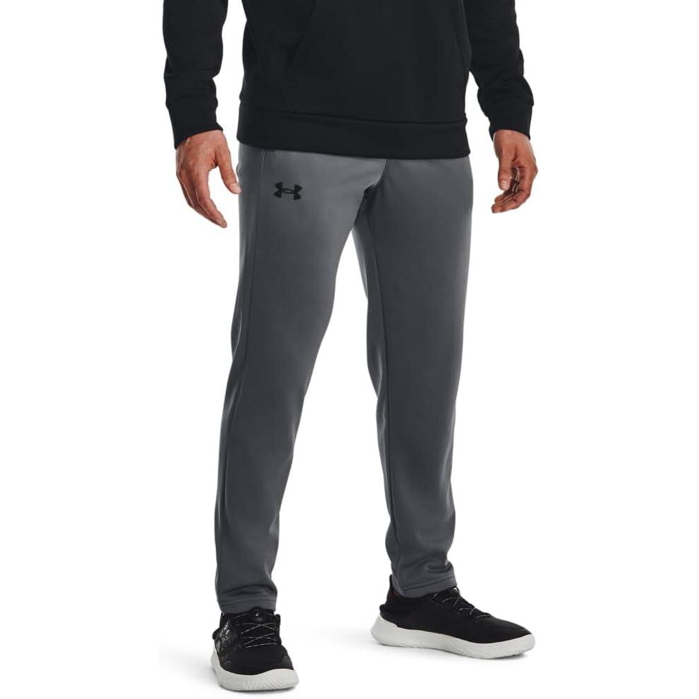 image:imageUnder Armour Mens Armourfleece Straight Leg Pant012 Pitch Gray Black