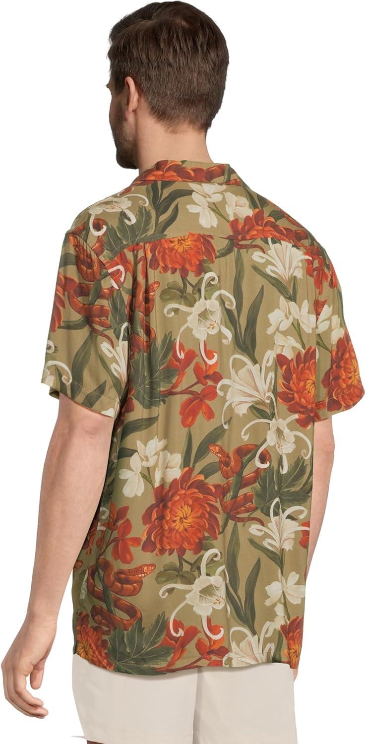 image:imageChubbies Mens The Snakey Rayon Sunday ShirtMedium Khaki Pattern Base Includes Plaids