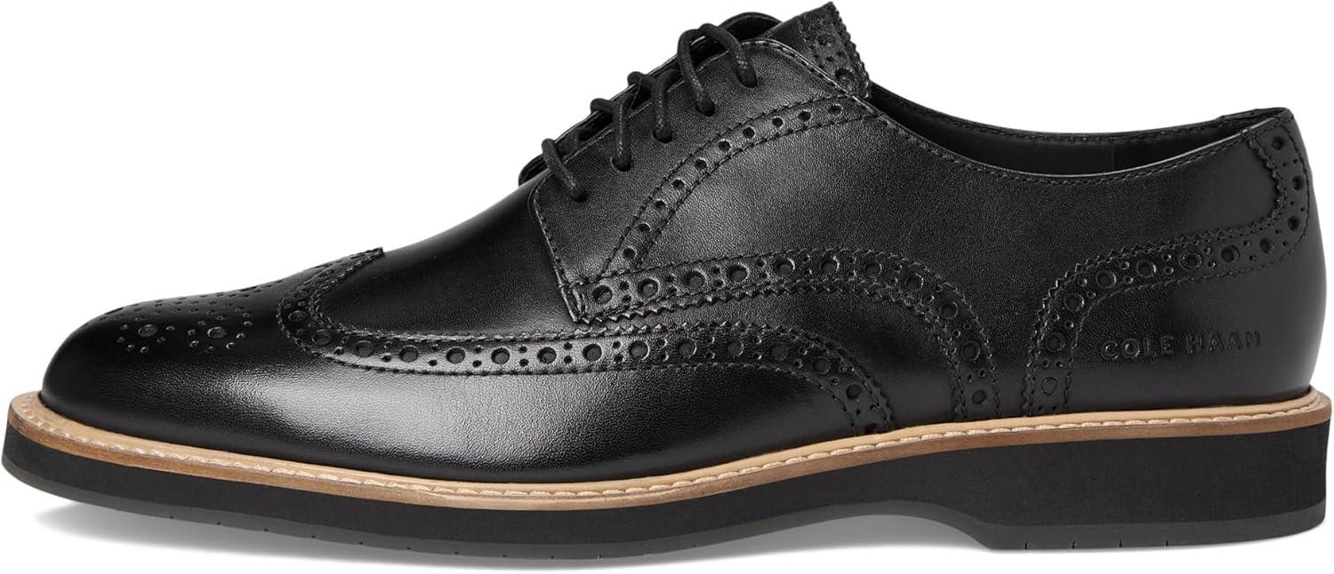 image:imageCole Haan Mens Morse Grand WingtipBlackBlackGray Pinstripe