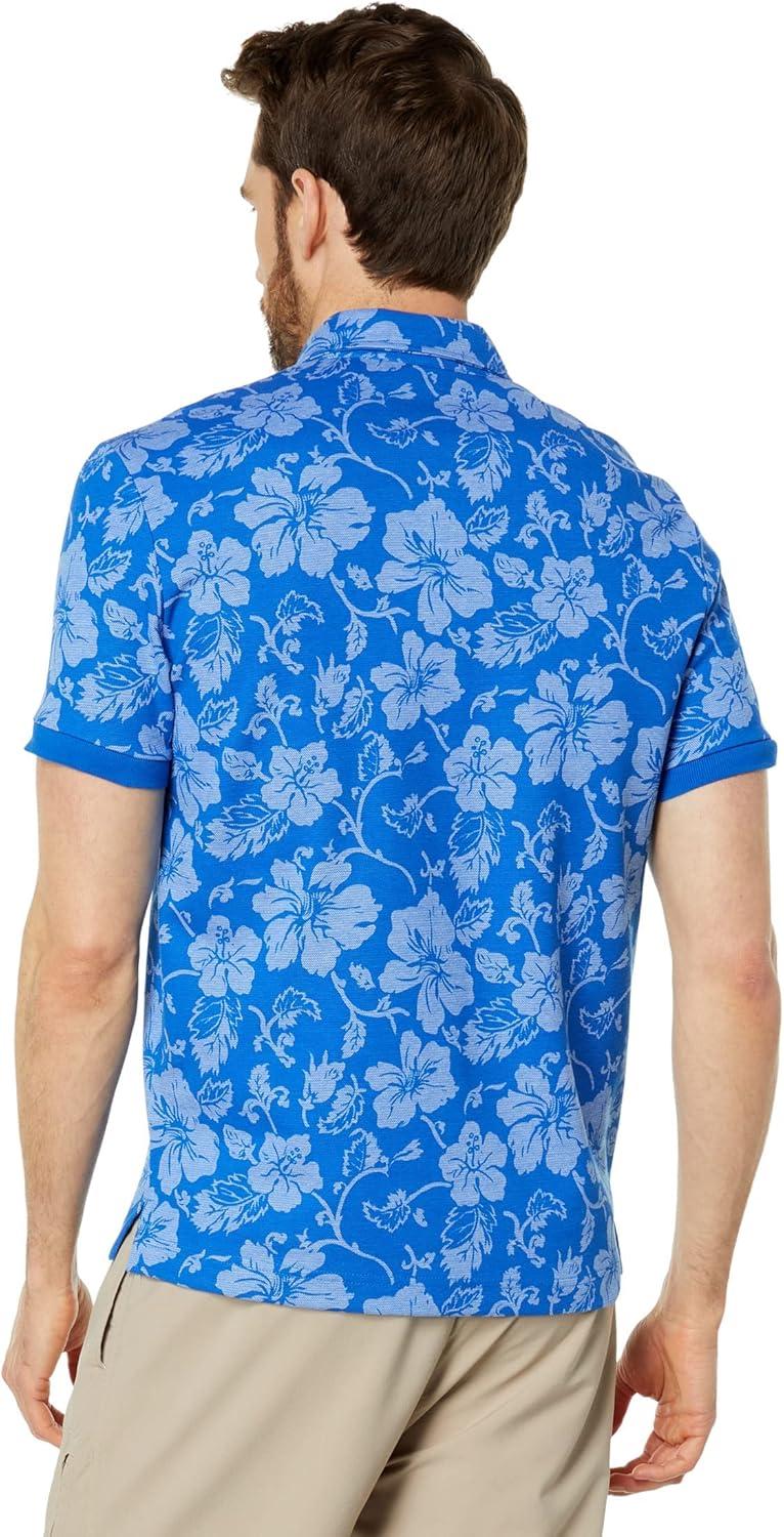 image:imageFLORAL PRINT BIRDSEYE PIQUE POLO SHIRTBritish Blue