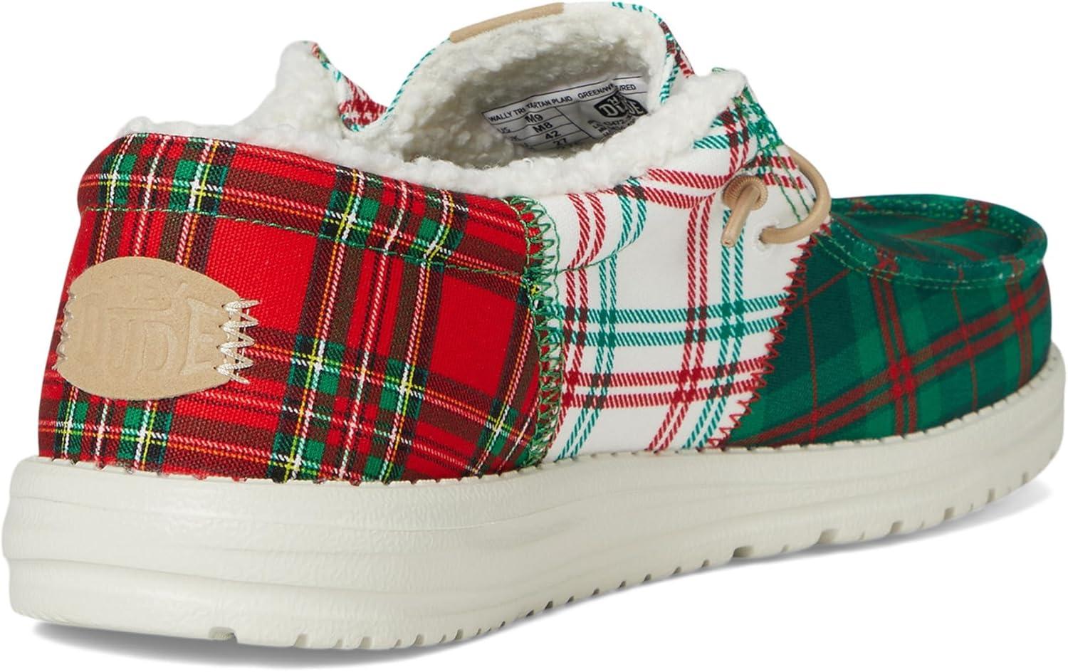 image:imageHey Dude Mens Wally Tri Tartan PlaidGreenWhiteRed