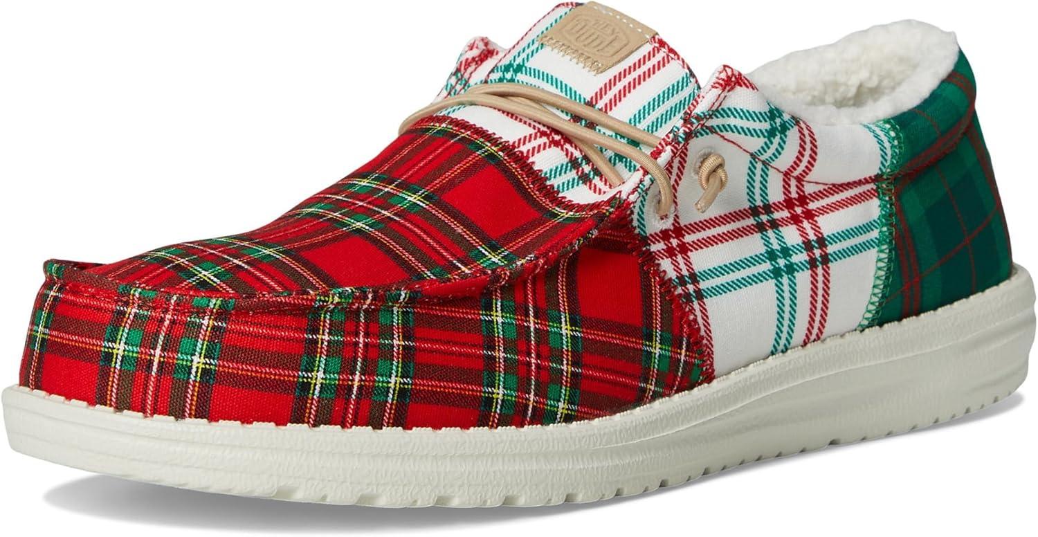 image:imageHey Dude Mens Wally Tri Tartan PlaidRedWhiteGreen