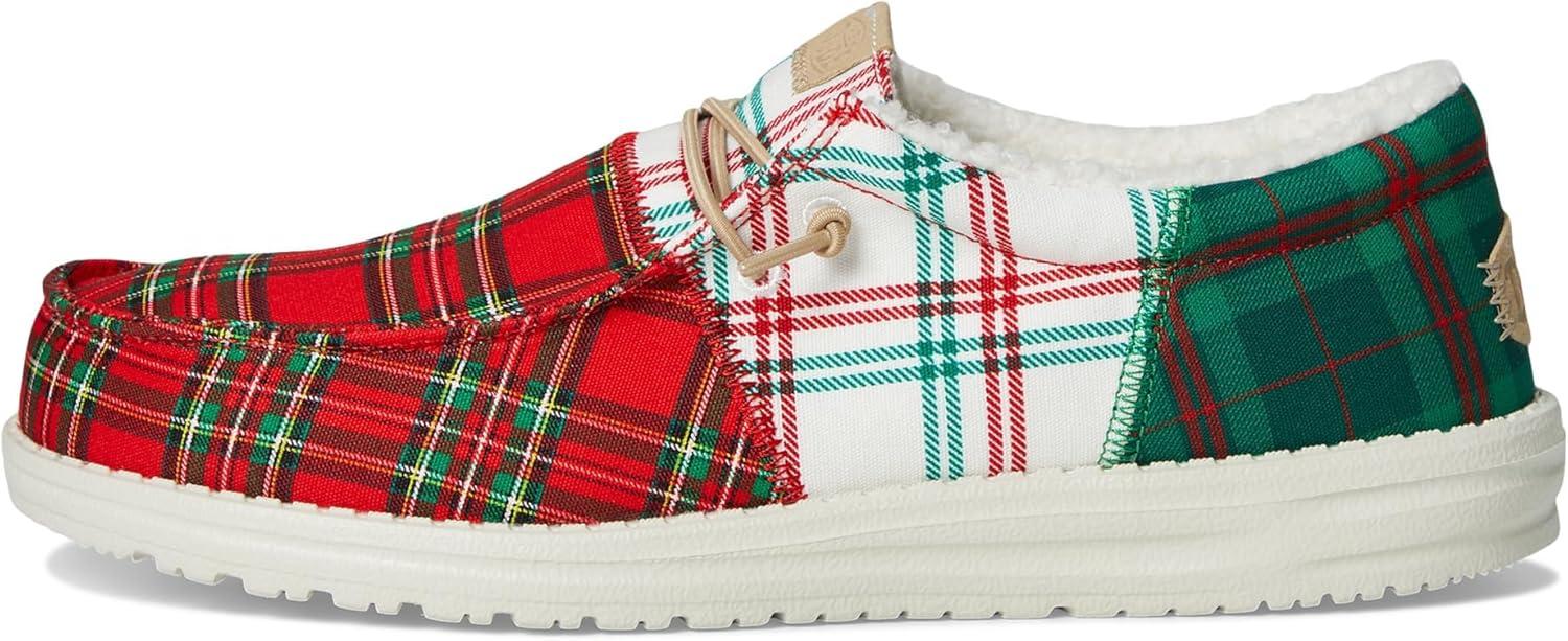 image:imageHey Dude Mens Wally Tri Tartan PlaidRedWhiteGreen