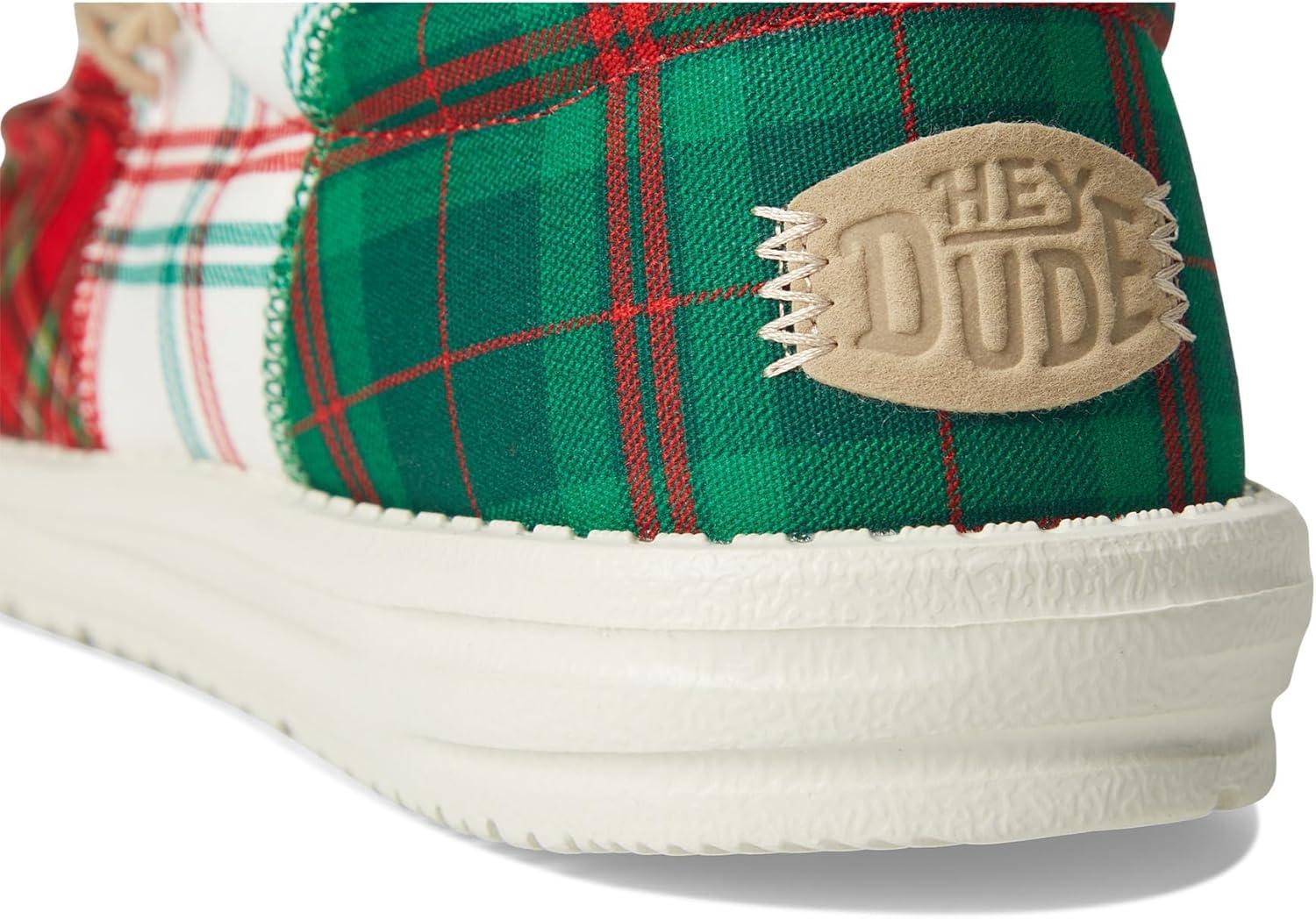 image:imageHey Dude Mens Wally Tri Tartan PlaidRedWhiteGreen