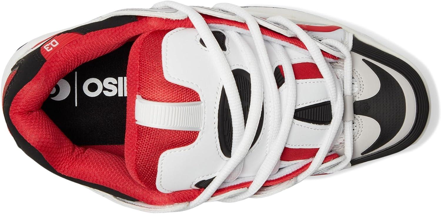 image:imageOsiris Mens D3 2001 Skate ShoeRedWhiteGrey