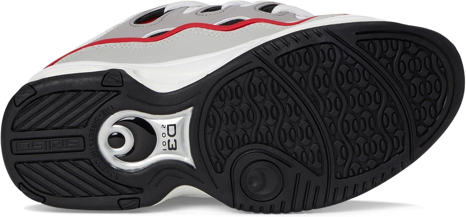 image:imageOsiris Mens D3 2001 Skate ShoeRedWhiteGrey