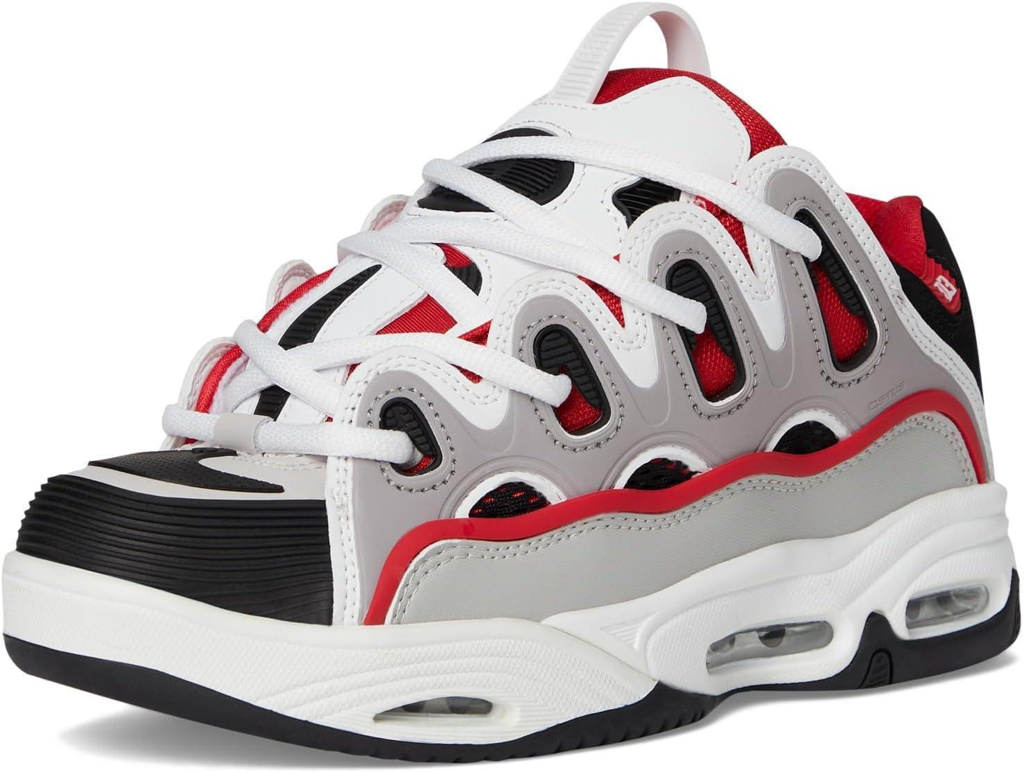 image:imageOsiris Mens D3 2001 Skate ShoeRedWhiteGrey