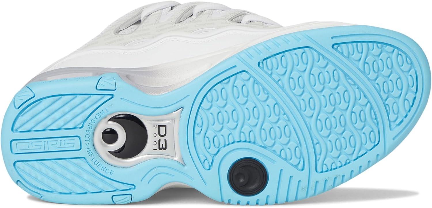 image:imageOsiris Mens D3 2001 Skate ShoeWhiteGreyBaby Blue