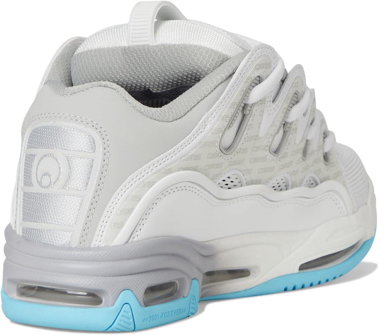 image:imageOsiris Mens D3 2001 Skate ShoeWhiteGreyBaby Blue