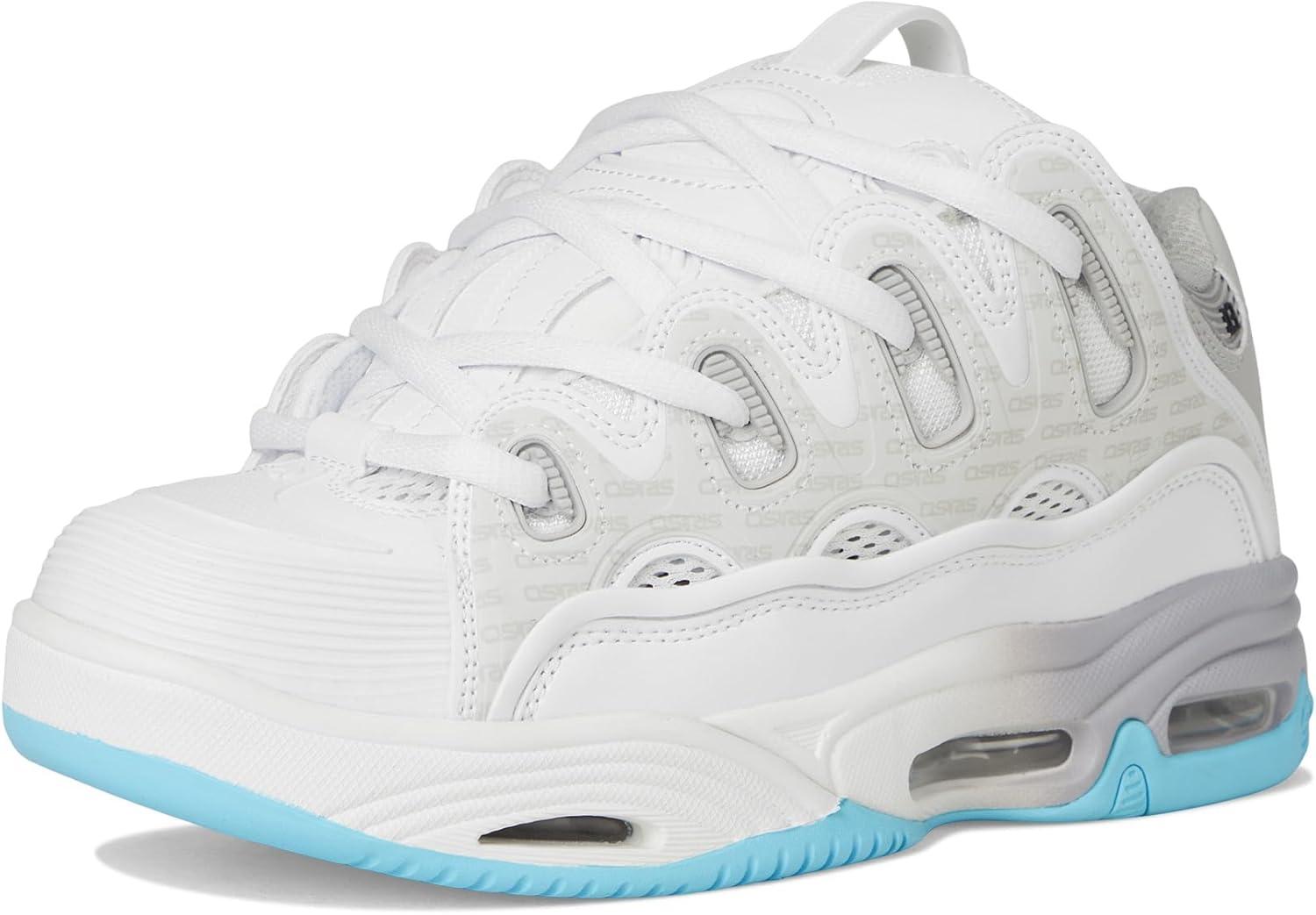image:imageOsiris Mens D3 2001 Skate ShoeWhiteGreyBaby Blue