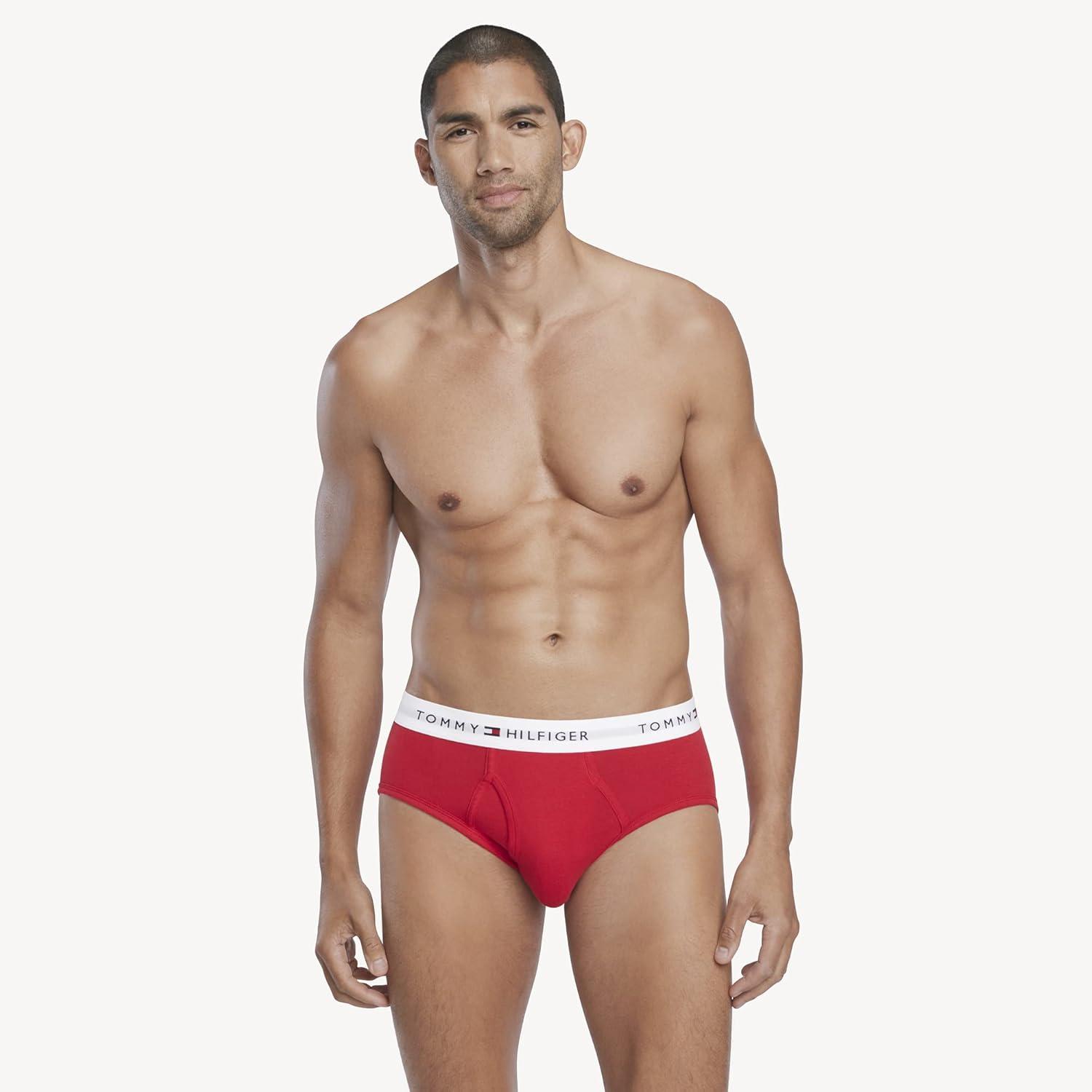 image:imageTommy Hilfiger mens Cotton Classics 4pack Brief2 Navy 1 Mahogany 1 White