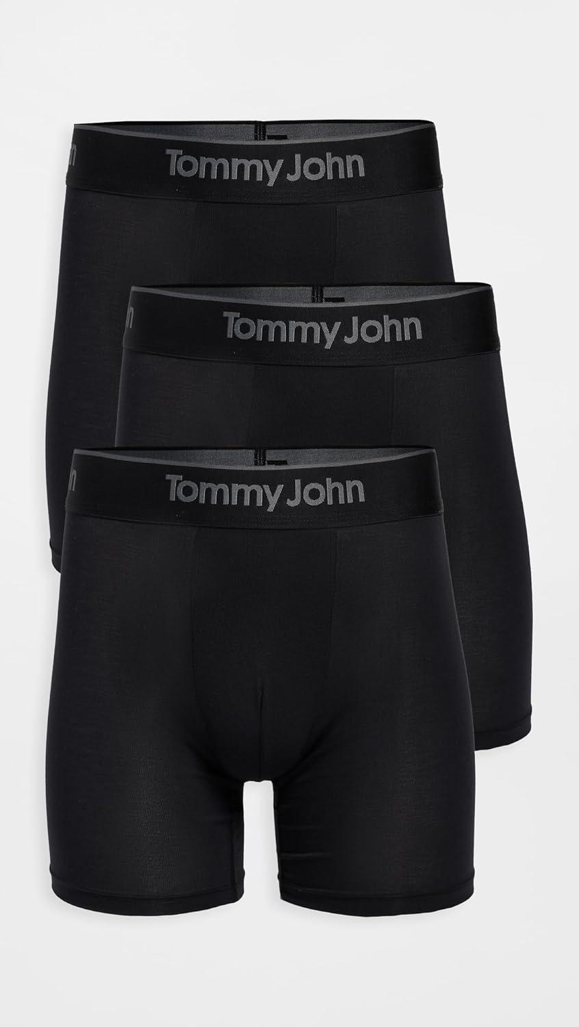 image:imageTommy John mens 3pack Second Skin Modal Boxer BriefBlack