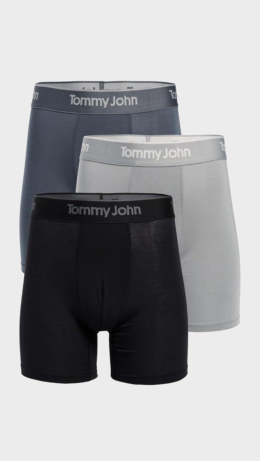 image:imageTommy John mens 3pack Second Skin Modal Boxer BriefBlackTurbulenceMonument