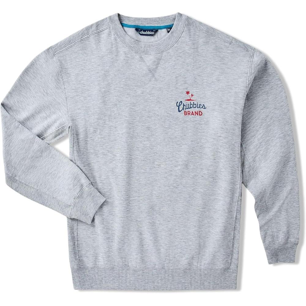 image:imageChubbies mens The 1 Fan Soft Terry CrewneckLightPastel Grey  Heather