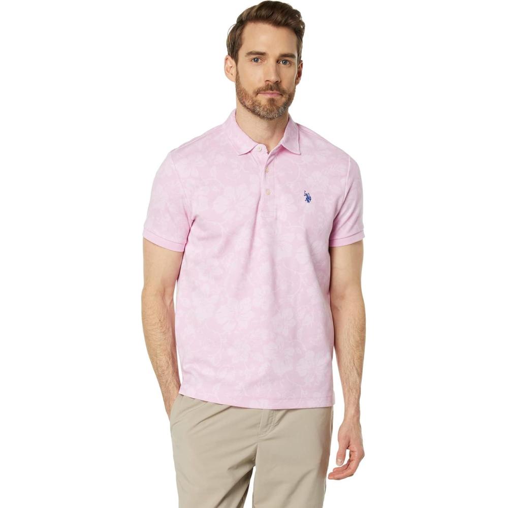 image:imageFLORAL PRINT BIRDSEYE PIQUE POLO SHIRTRose Sachet