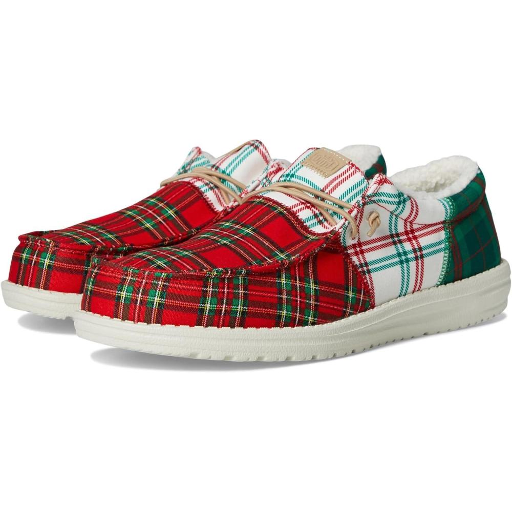 image:imageHey Dude Mens Wally Tri Tartan PlaidRedWhiteGreen