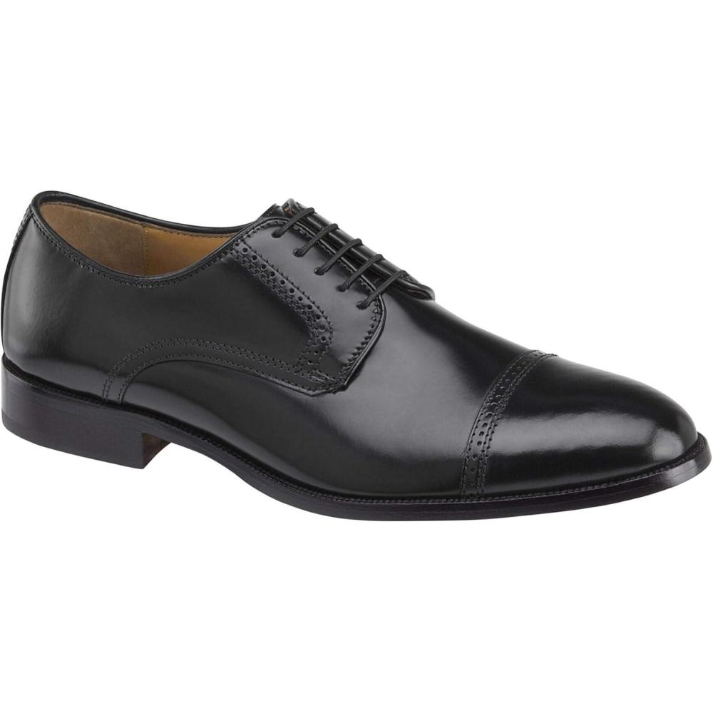 image:imageJohnston ampamp Murphy Mens Bradford Cap Toe Dress ShoeBlack Brushoff