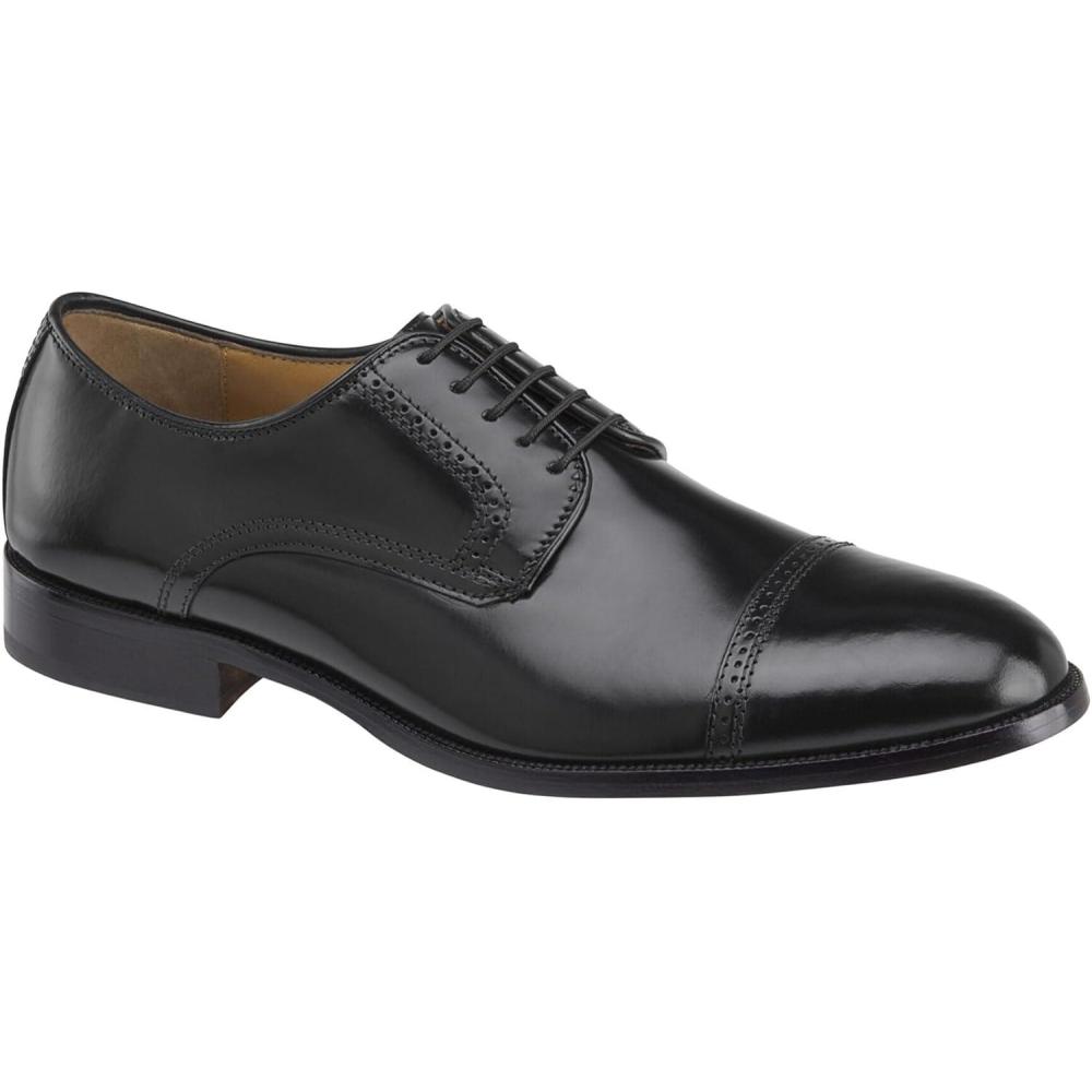 image:imageJohnston ampamp Murphy Mens Bradford Cap Toe Dress ShoeBlack Brushoff Leather