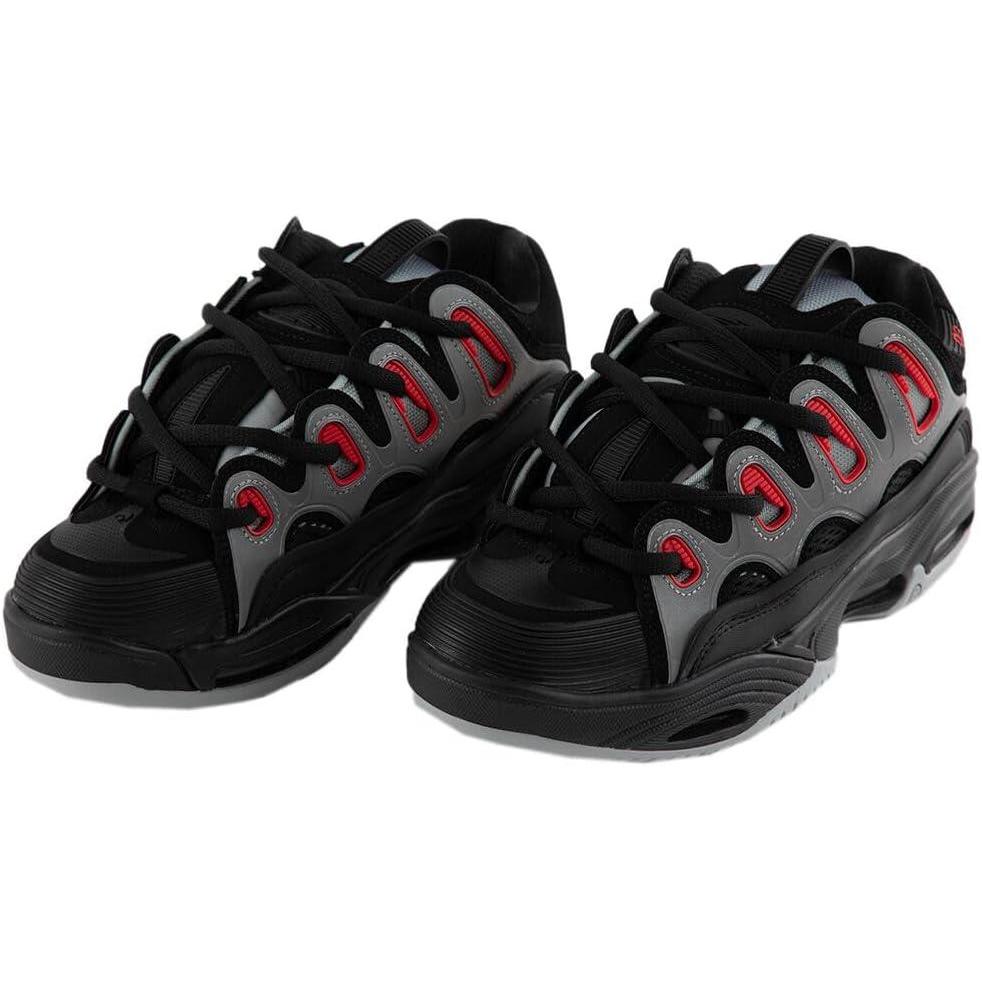 image:imageOsiris Mens D3 2001 Skate ShoeBlackLight GreyRed