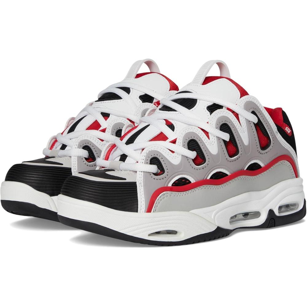 image:imageOsiris Mens D3 2001 Skate ShoeRedWhiteGrey