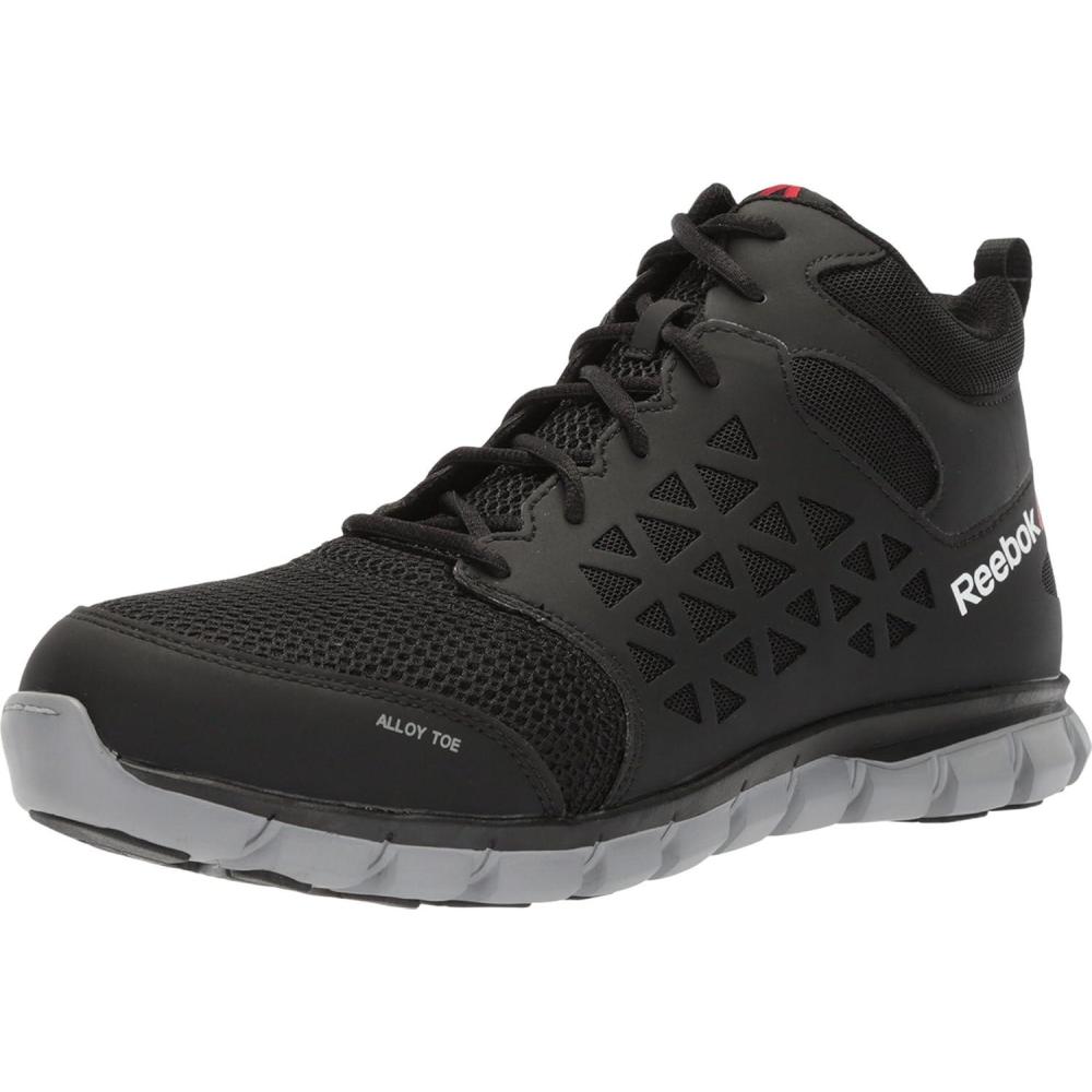 image:imageReebok Mens Sublite Cushion Mid Slip Resistant Alloy Toe WorkDuty BlackBlack